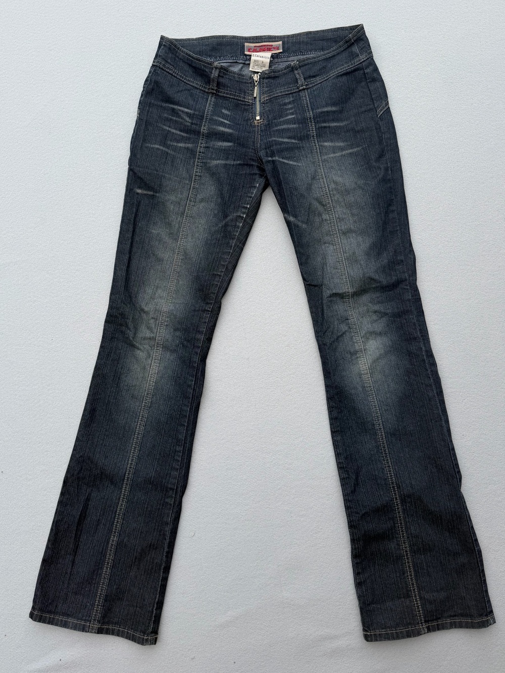 Y2K Italian brand Low Rise Dark Wash Flare Jeans